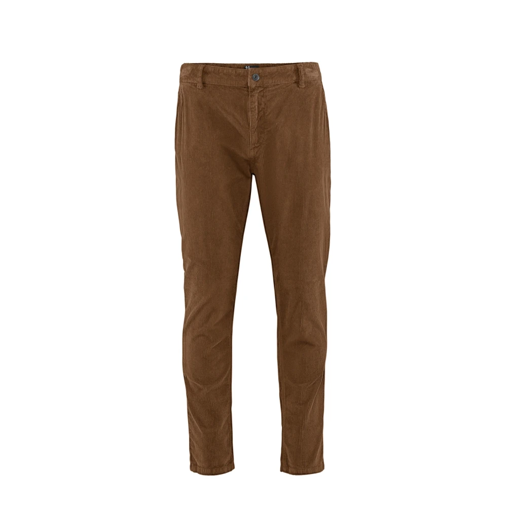 BomBoogie Corduroy Slim-fit Chino Broek Brown Heren