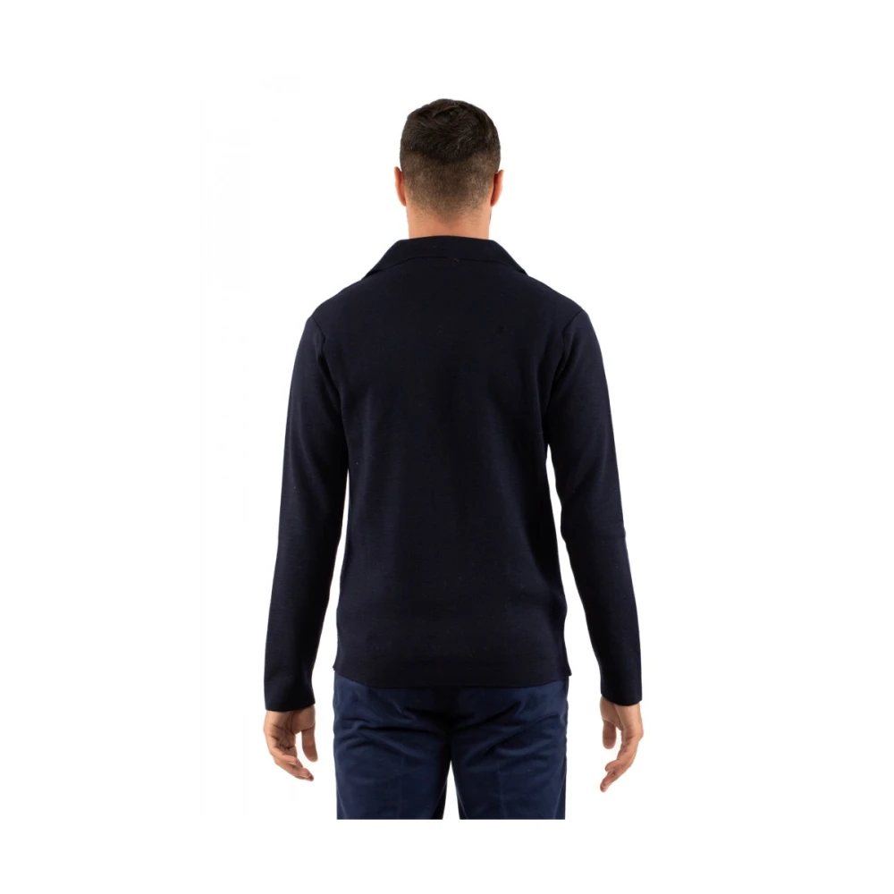 Daniele Fiesoli Heren Cardigan in Klassieke Stijl Blue Heren