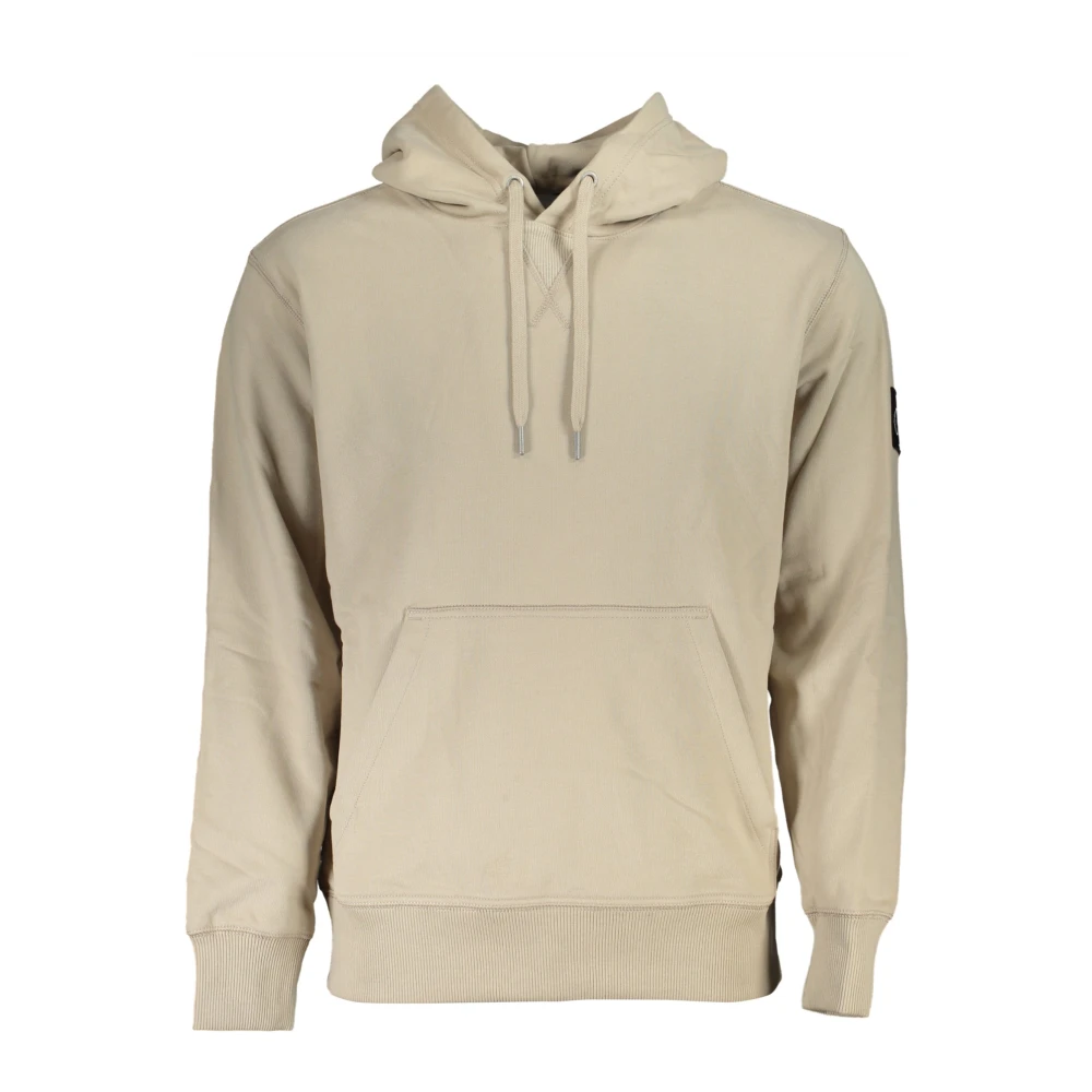 Calvin Klein Men's Beige Hoodies,, Hooded Sweatshirt With Logo 2XL