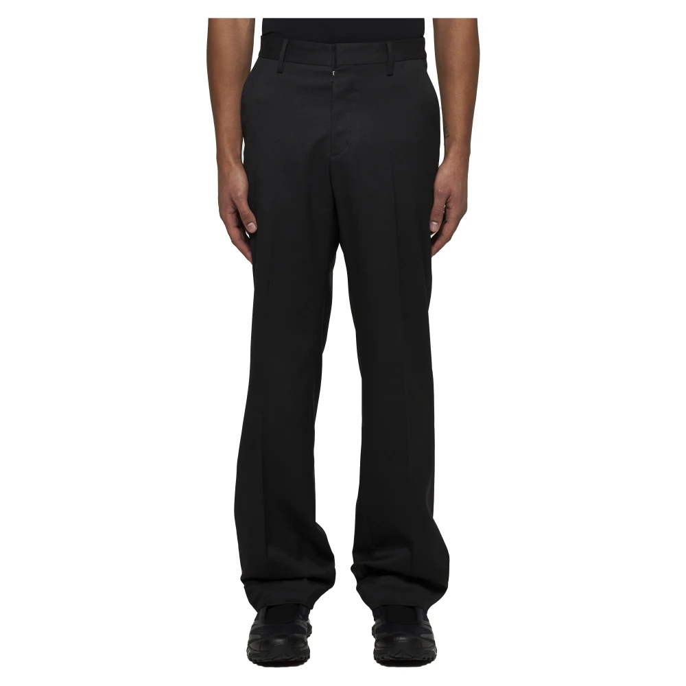 MM6 Maison Margiela Zwarte broek met rechte pijpen Black Heren