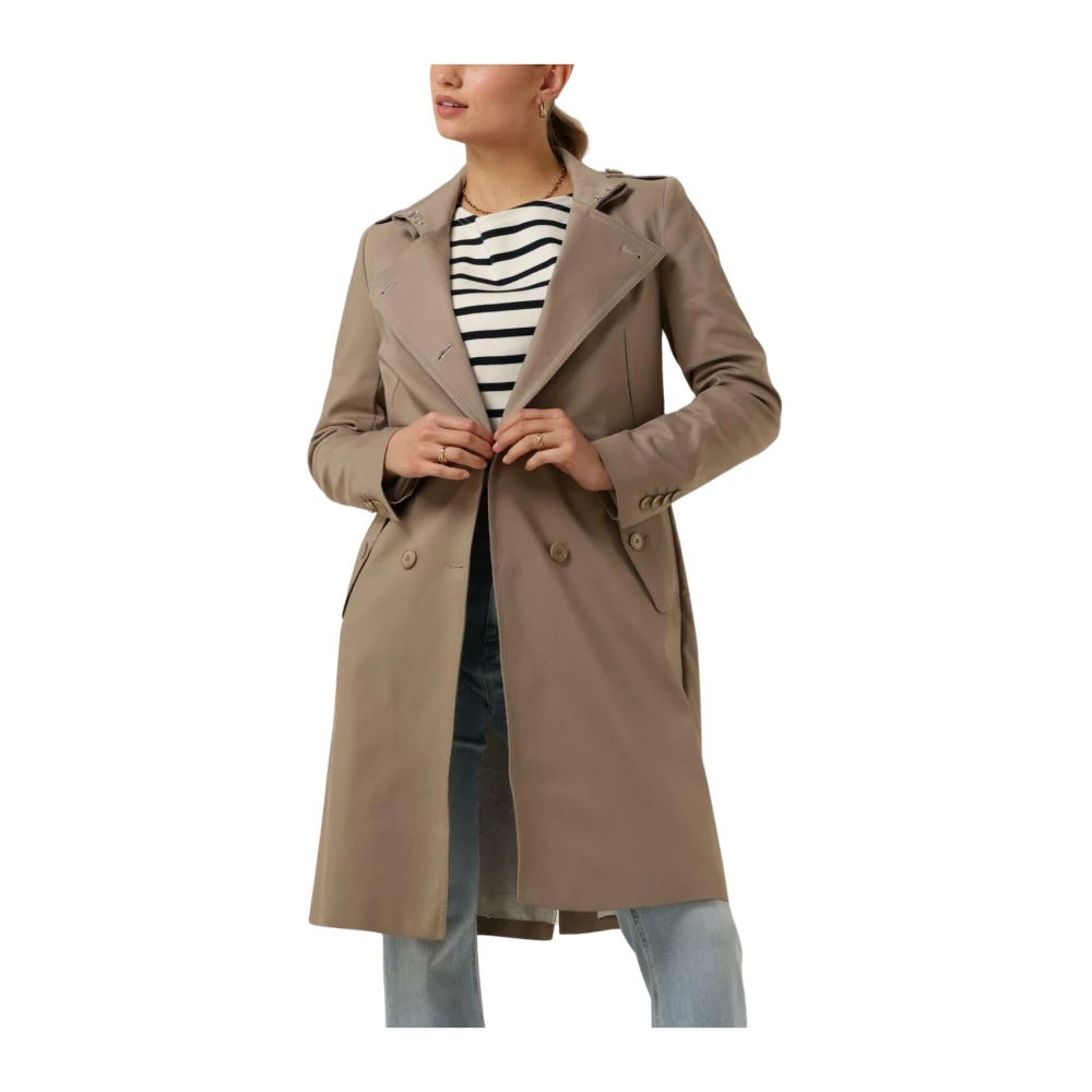 Drykorn Lange jas met platte kraag model 'HARLESTON'