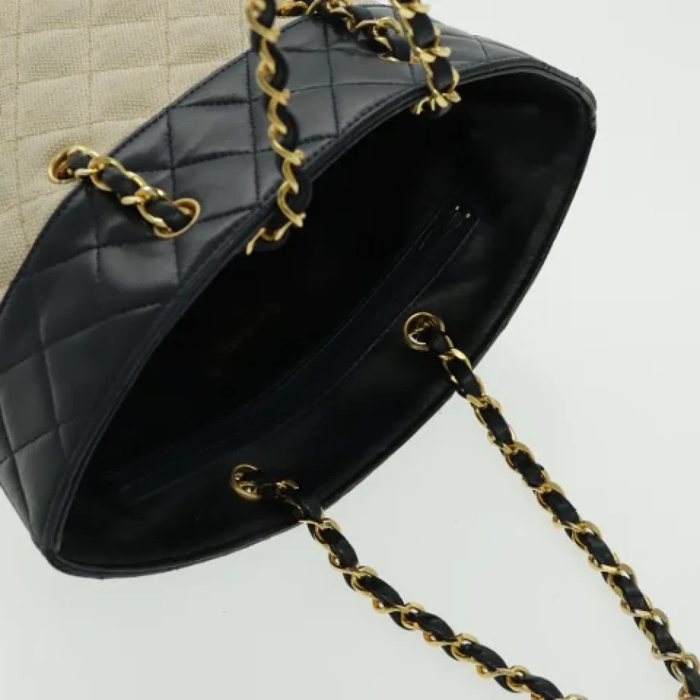 Chanel Vintage Pre-owned Canvas totes Beige Dames