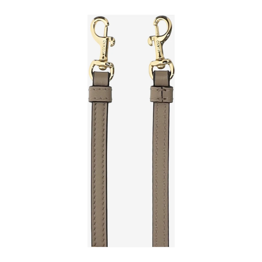 Moschino Schoudertas van schapenleer met klep Beige Dames