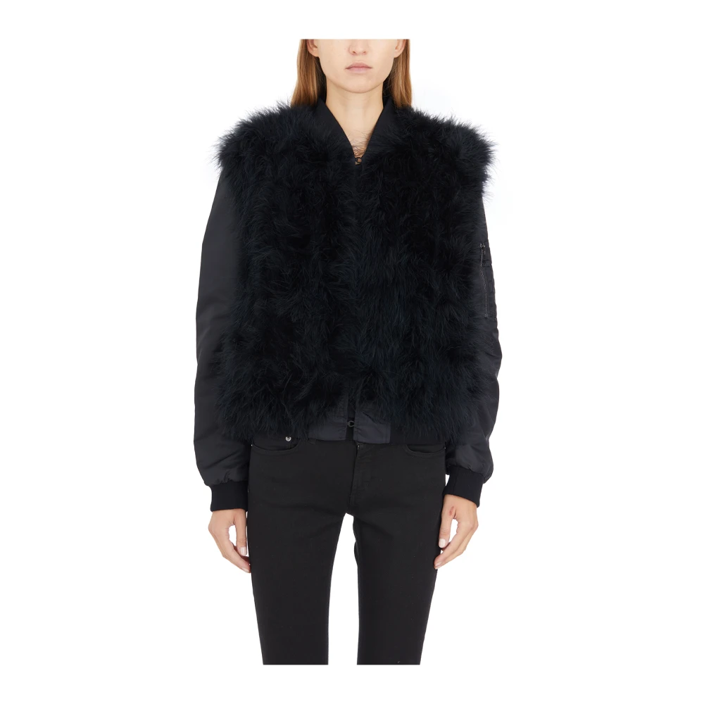 Giorgio Brato Veren Body Bomberjack van Nylon Black Dames