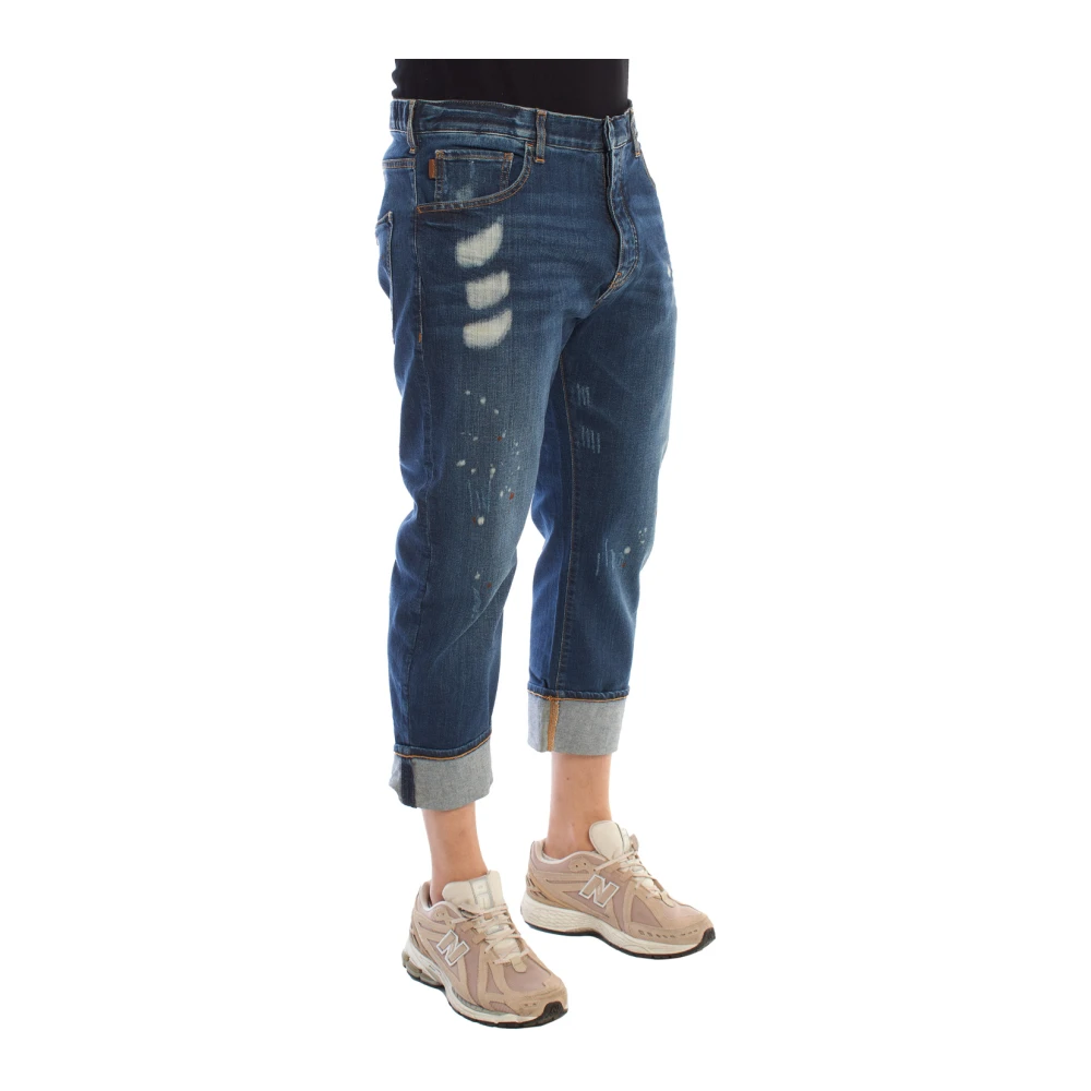 Emporio Armani Rechte Snit Denim Broek Blue Heren