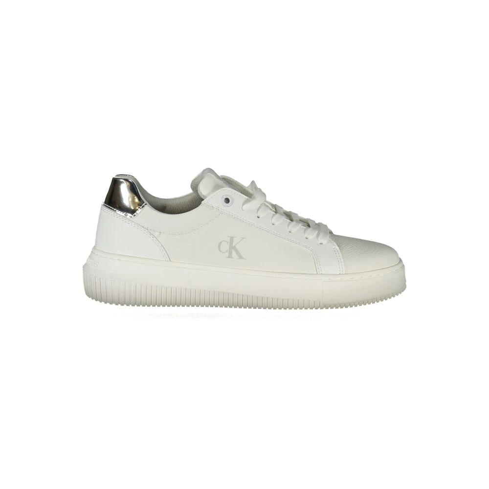 Calvin Klein Women's White/Silver Sneaker Accents