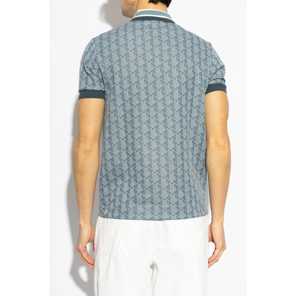 Lacoste Polo met logopatch Blue Heren