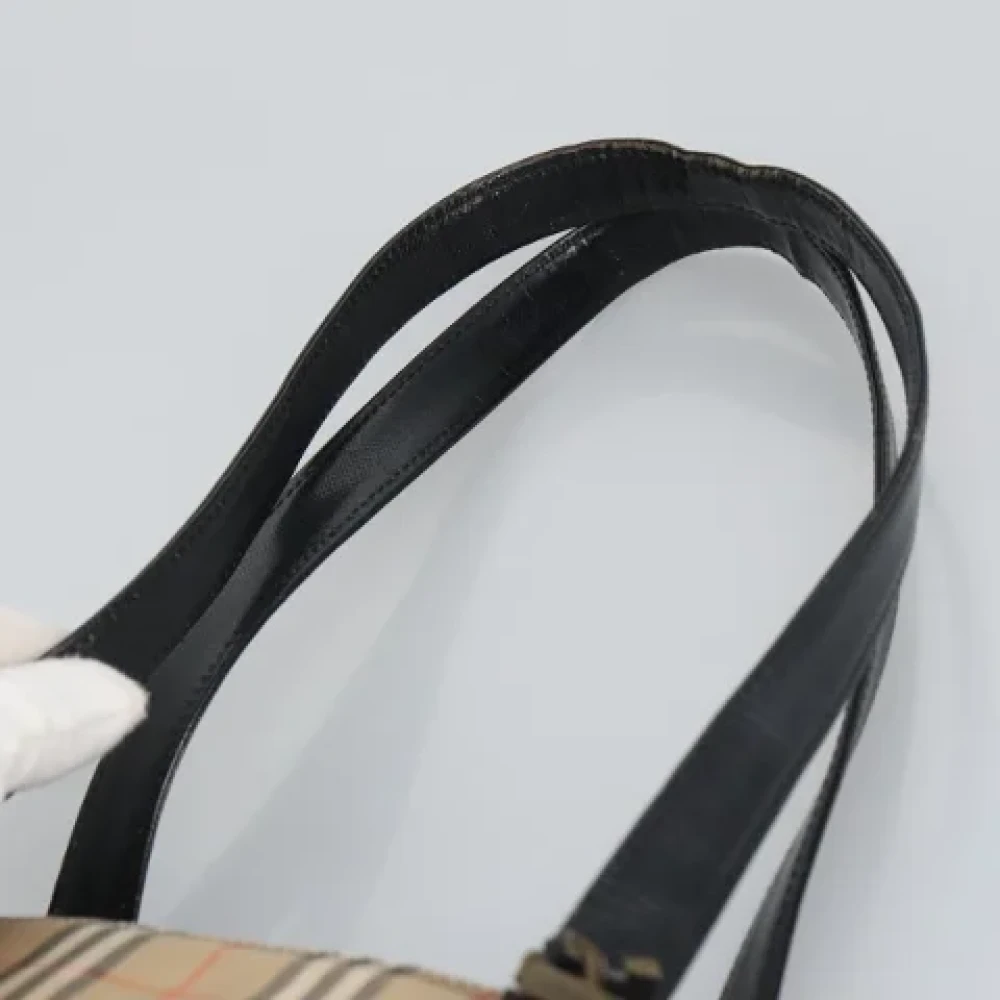 Burberry Vintage Pre-owned Canvas shoulder-bags Beige Dames