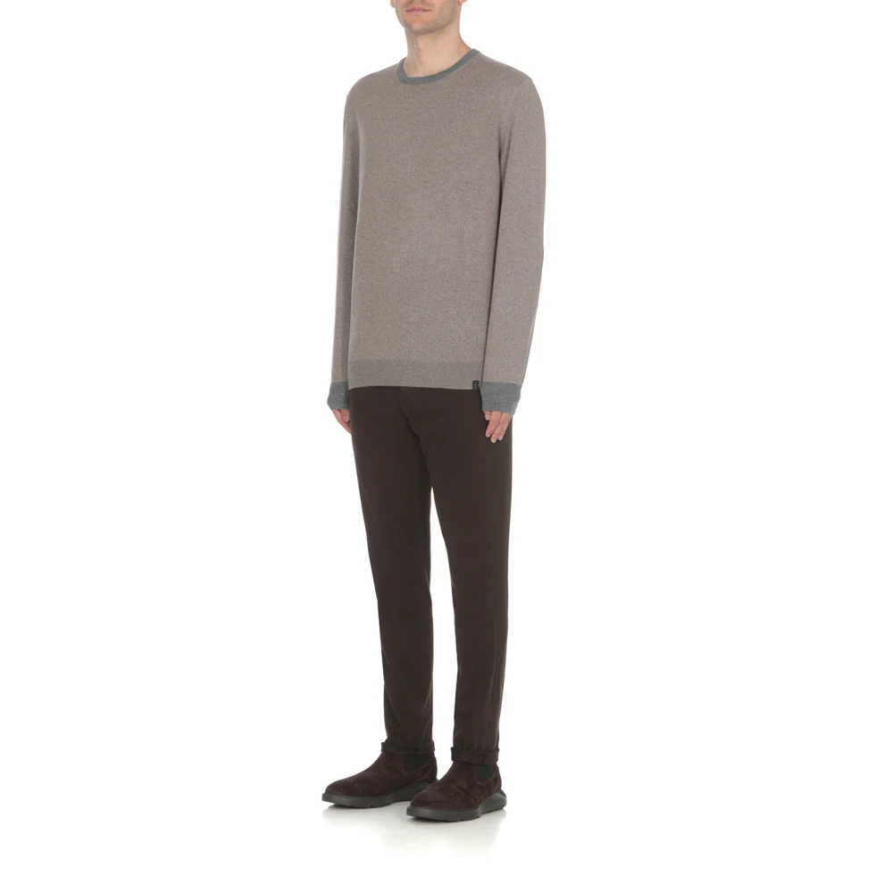 Fay Ronde hals gebreide trui Beige Heren
