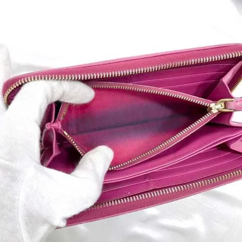 Prada Vintage Pre-owned Leather wallets Pink Dames