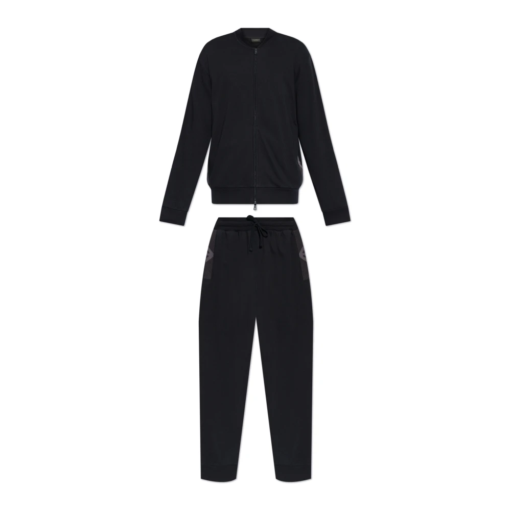 Emporio Armani Set: Sweatshirt en Sweatpants Black Heren
