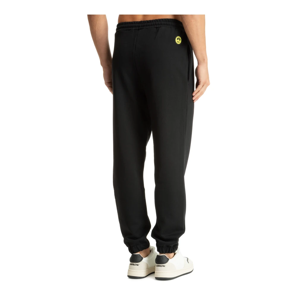 Barrow Elastische taille joggers met logodetail Black Heren