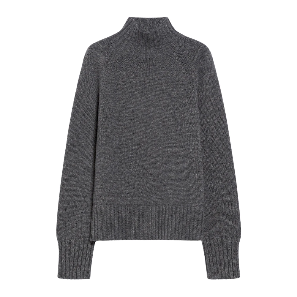 Max Mara Hoge hals wol en kasjmier trui Gray Dames
