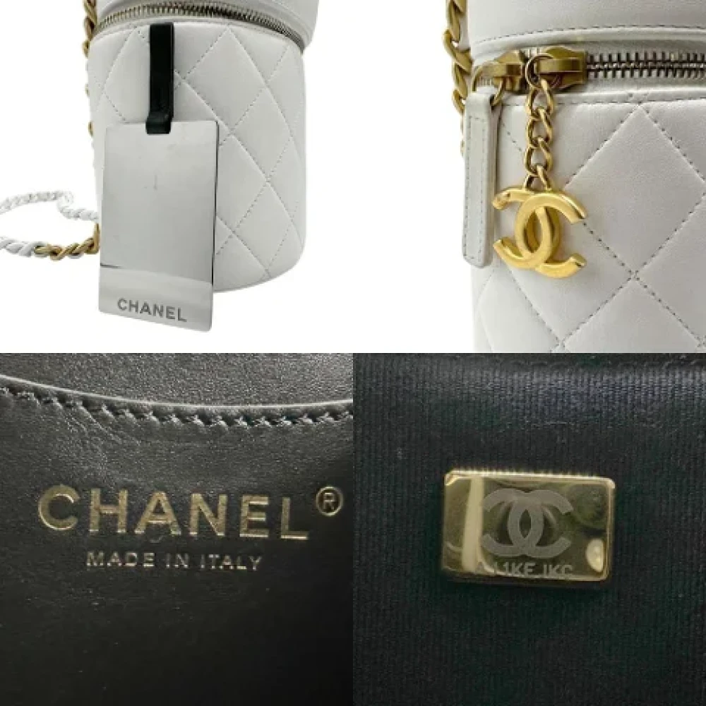 Chanel Vintage Pre-owned Leather chanel-bags White Dames