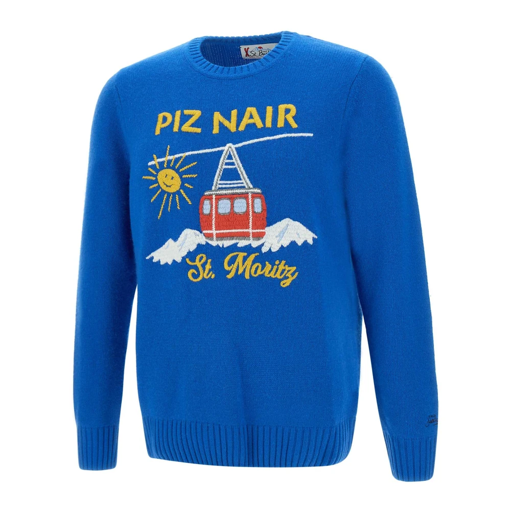 MC2 Saint Barth Blauwe Trui Stijlvol en Warm Blue Heren