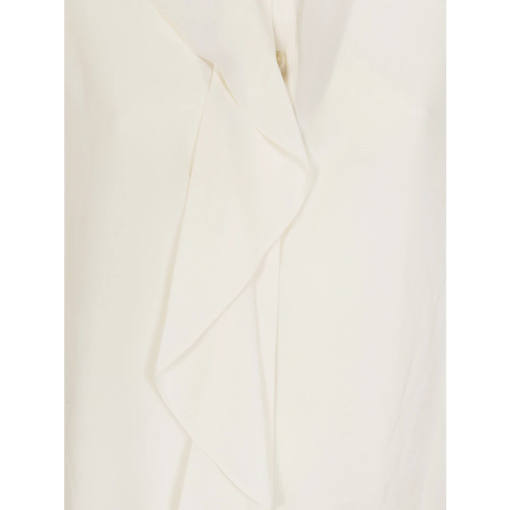 Victoria Beckham Gerimpeld Overhemd Beige Dames