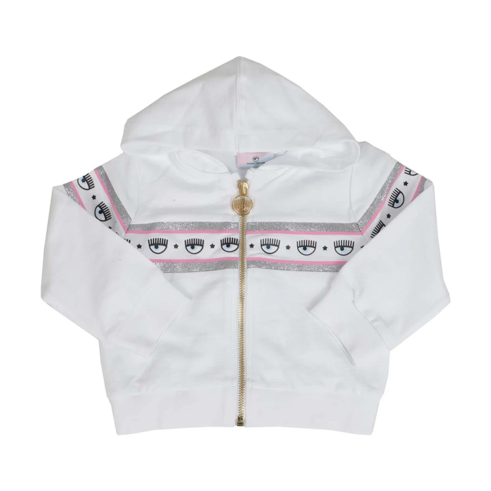 Chiara Ferragni Collection Stilren Cappuccio Hoodie White, Flicka