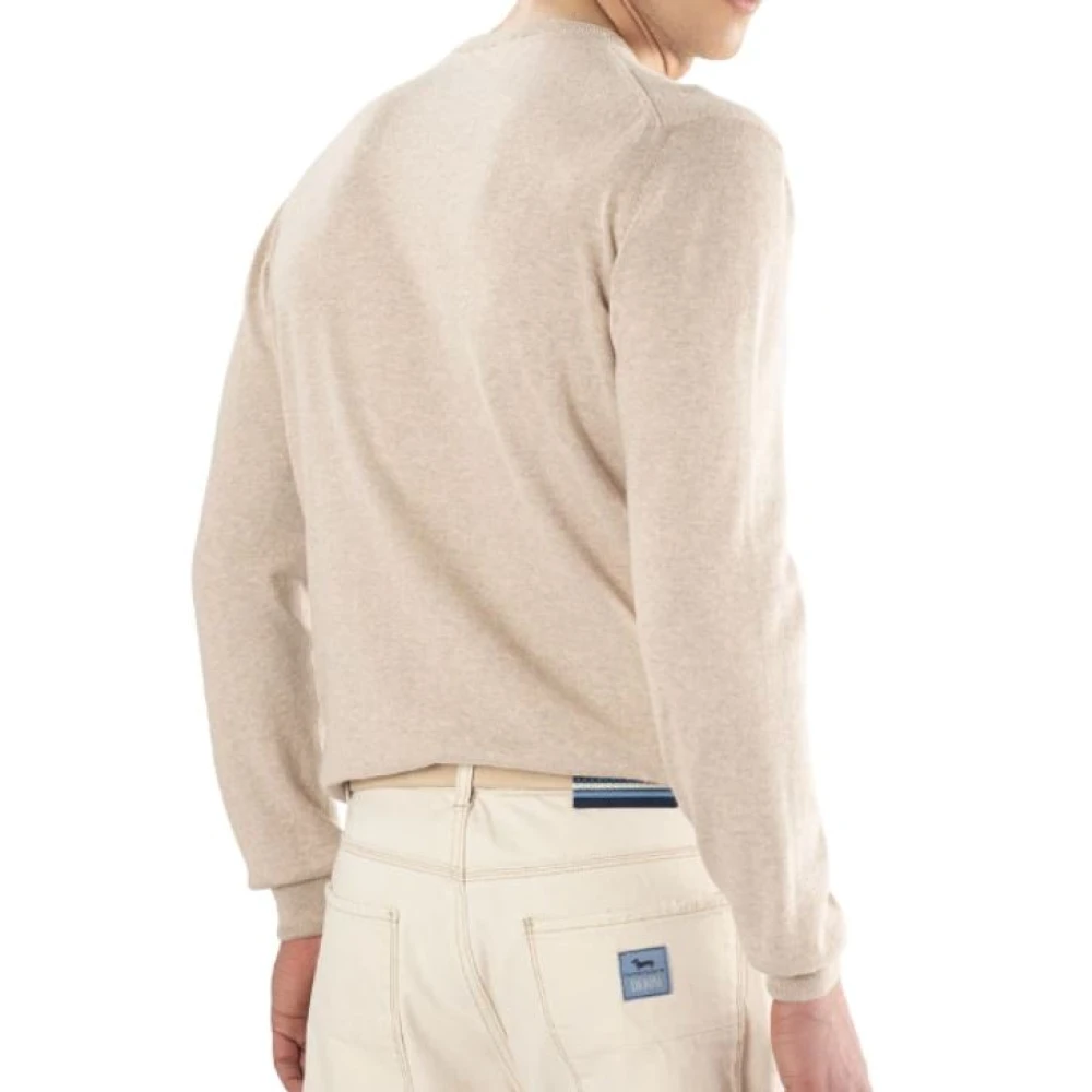 Harmont & Blaine Beige Sweater met Ribbed Trims Beige Heren