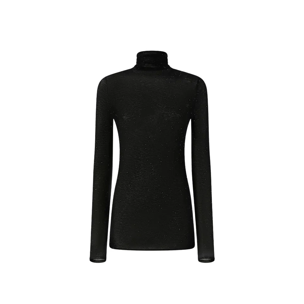 Pinko Women's Black Moss Jumper - Turtlenecks - M - Knitwear