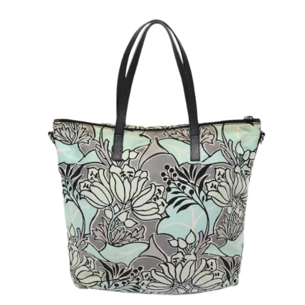 Prada Vintage Pre-owned Fabric totes Blue Dames