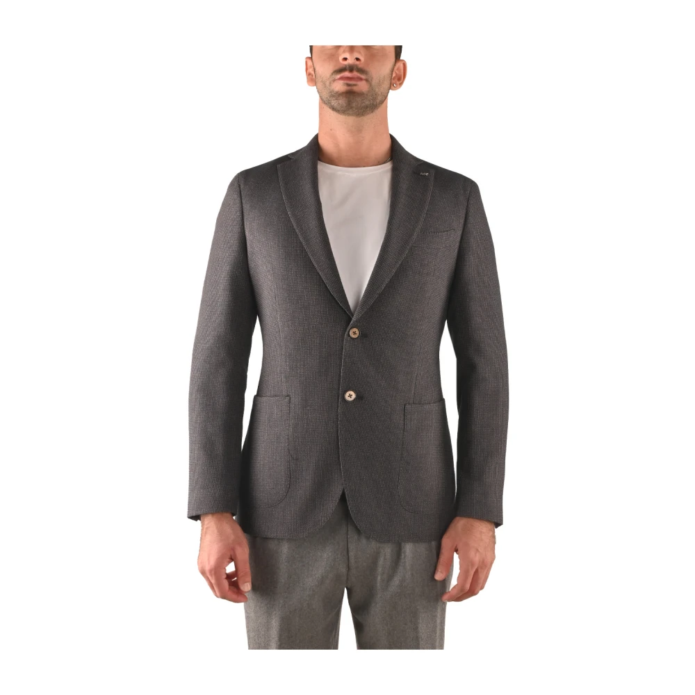 Michael Kors Katoenen Blazer Multi-Bruin Stijlvol Mannen Gray Heren