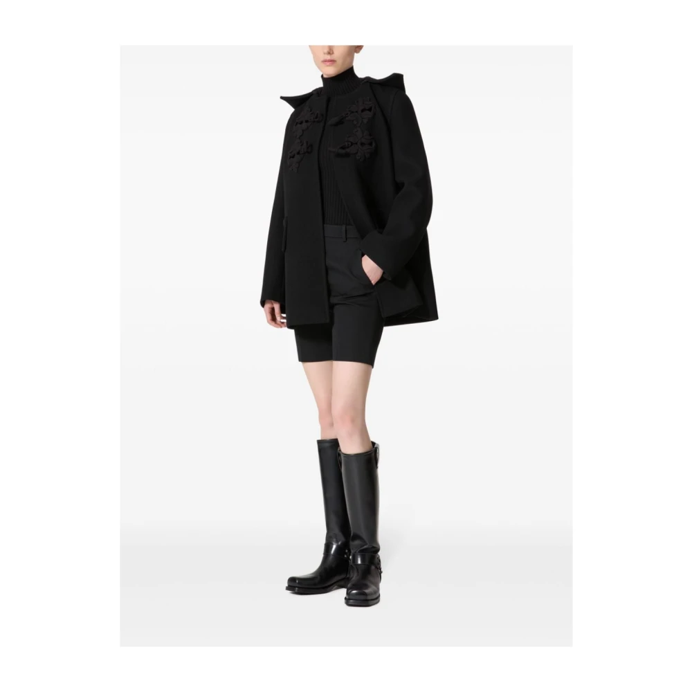 Valentino Garavani Zwarte Parka Jas voor Vrouwen Black Dames