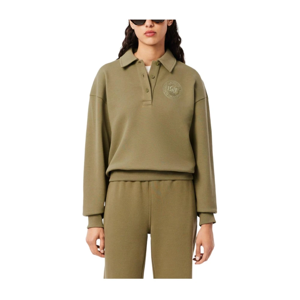 Lacoste Biologisch Katoen Polo Sweatshirt Green Dames