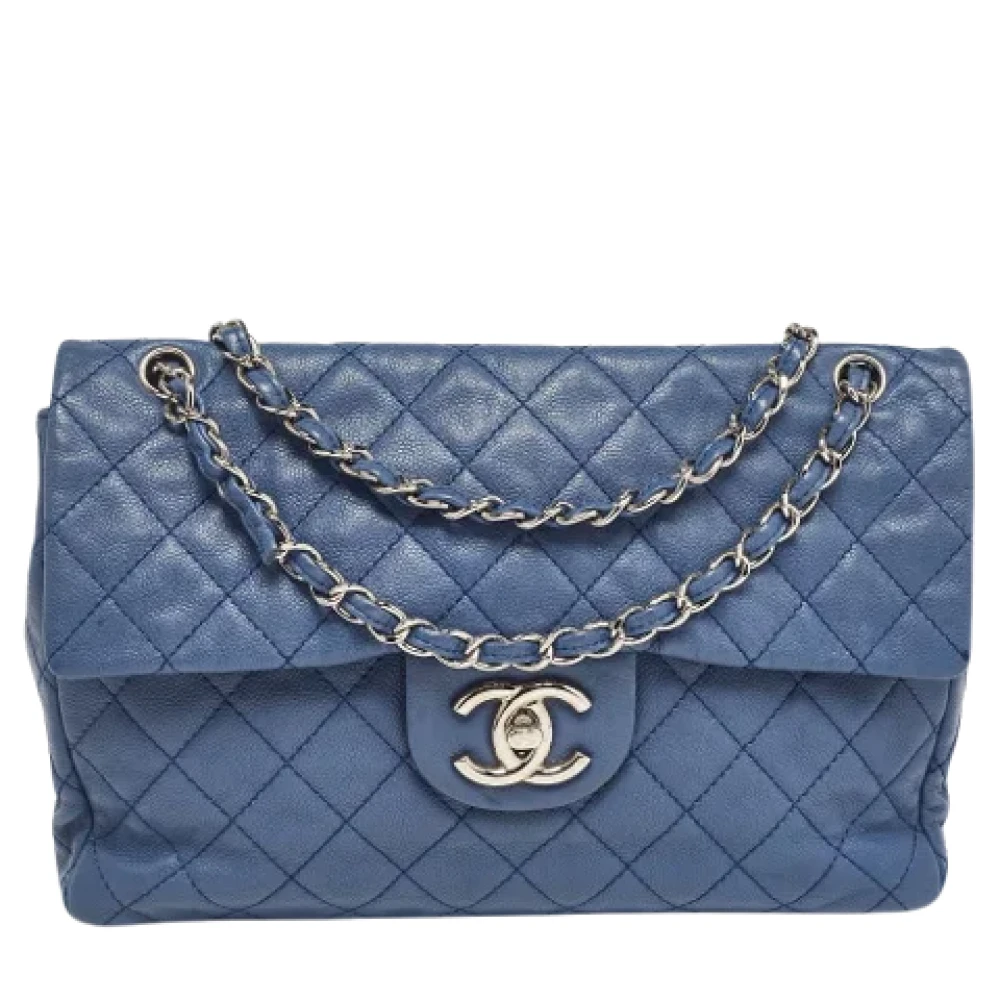Chanel Vintage Pre-owned Leather chanel-bags Blue Dames