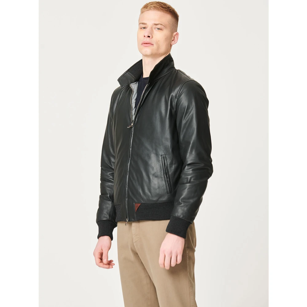 Stewart Stijlvolle Leren Jassen Collectie Black Heren