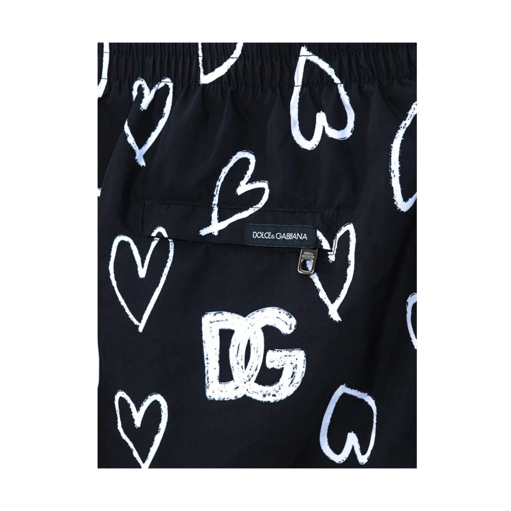 Dolce & Gabbana Zwarte Polyester Zwemkleding Black Heren