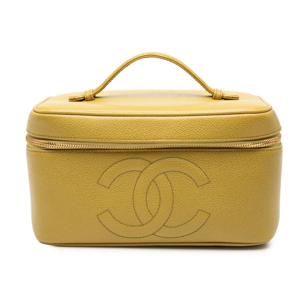 Chanel Vintage Women's Yellow Pre-Owned Vintage Vanity Bag