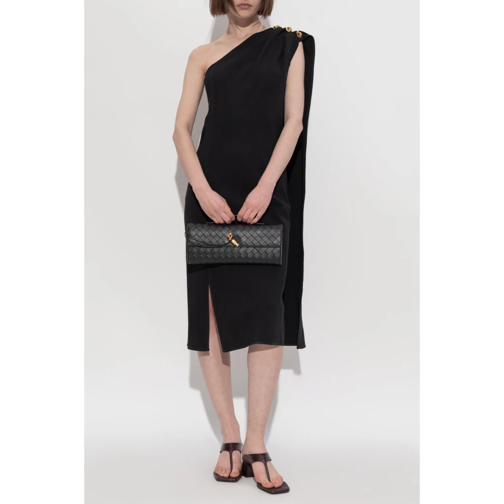 Bottega Veneta Een-schouder jurk Black Dames