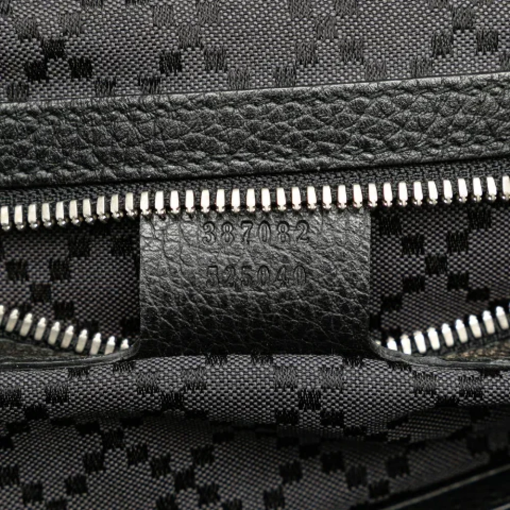 Gucci Vintage Pre-owned Leather clutches Black Dames