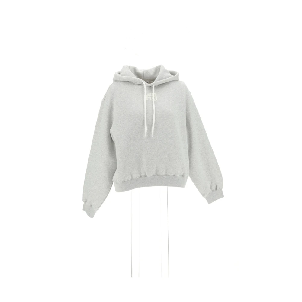 T by Alexander Wang Terry Hoodie-Puff Pain Gray Dames