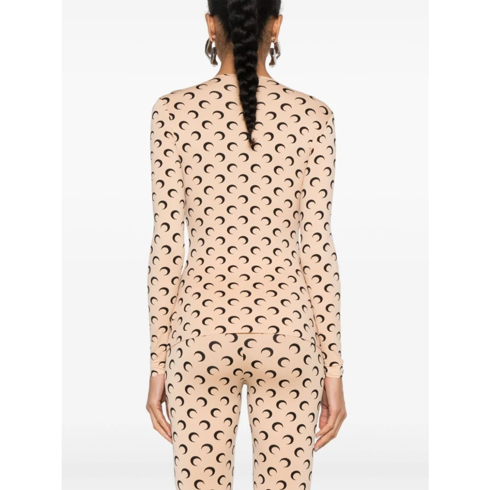 Marine Serre Beige Topkleding voor Vrouwen Aw24 Beige Dames