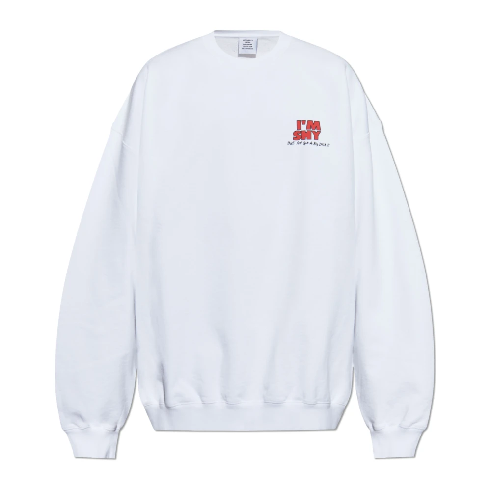 Vetements Gedrukte Sweatshirt White Heren