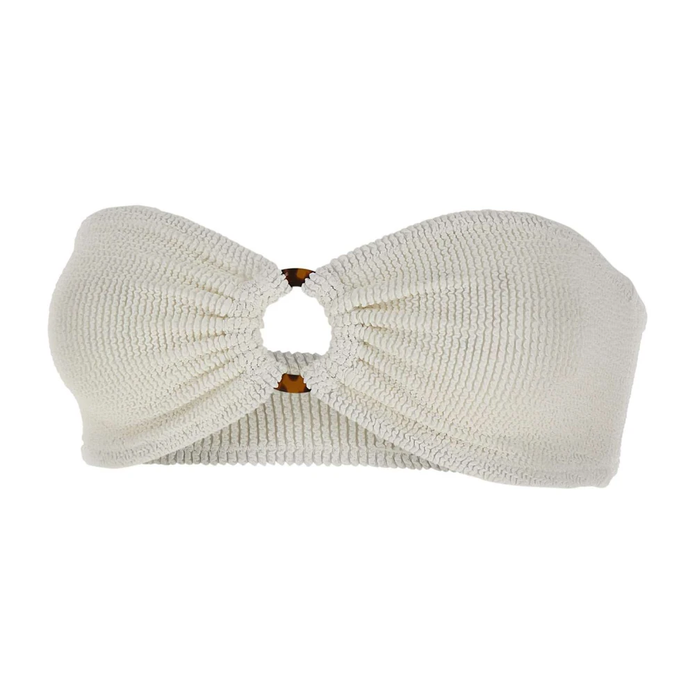 Mc2 Saint Barth Women's White Bikinis, S/M, Yulia Bikini Top