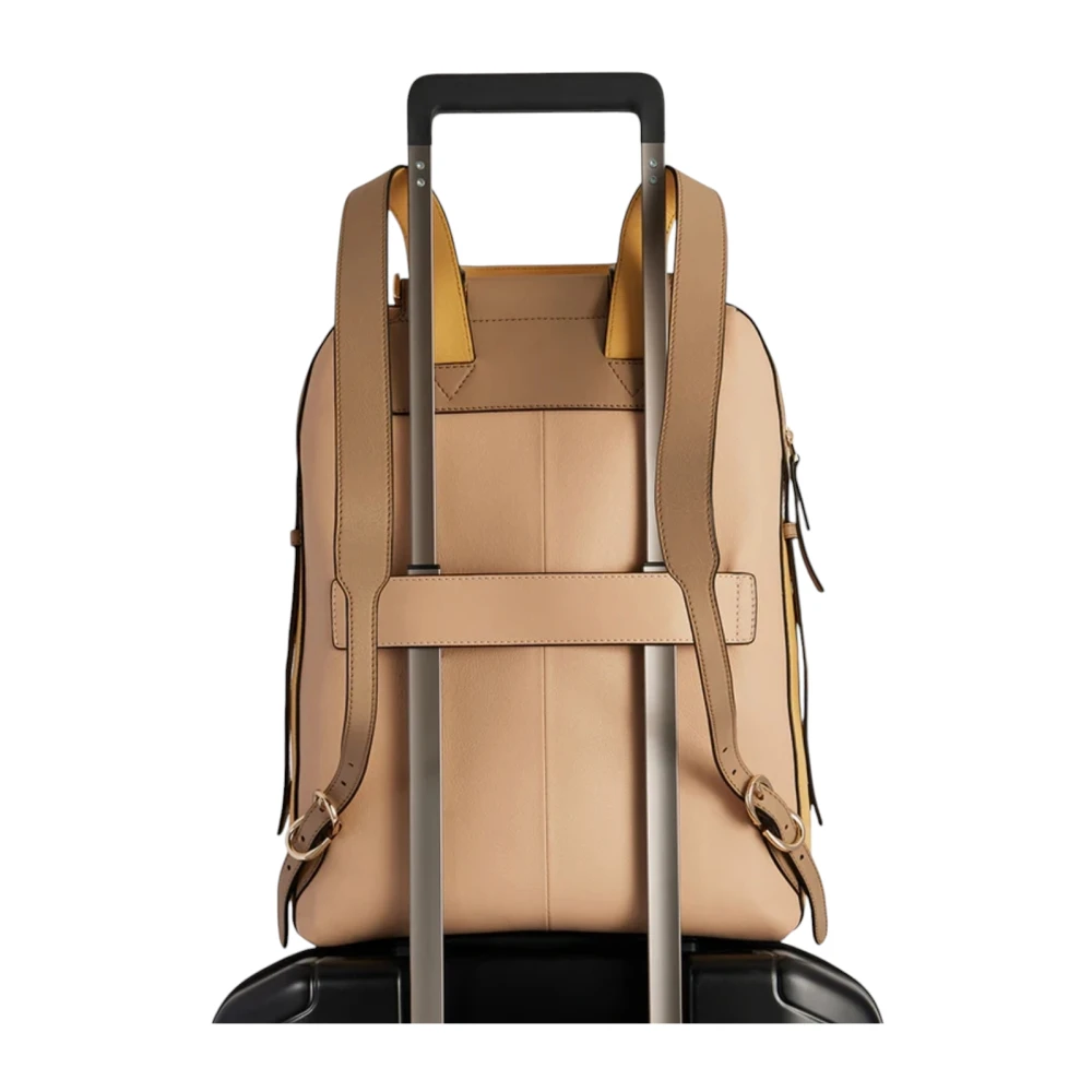Piquadro Zwarte leren laptoptas met voorvak met rits Black Dames