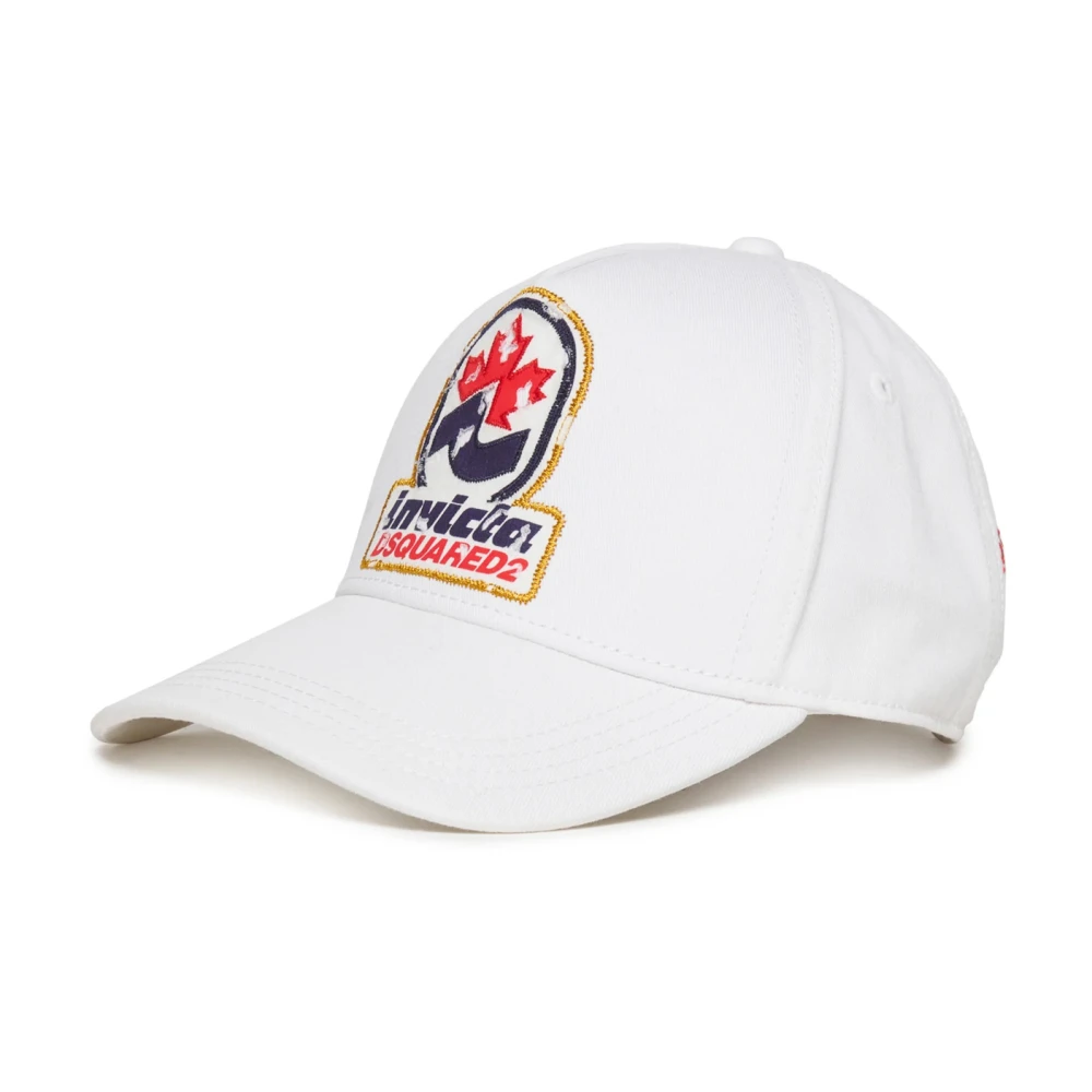 Dsquared2 Witte zonneklep met patch White Unisex