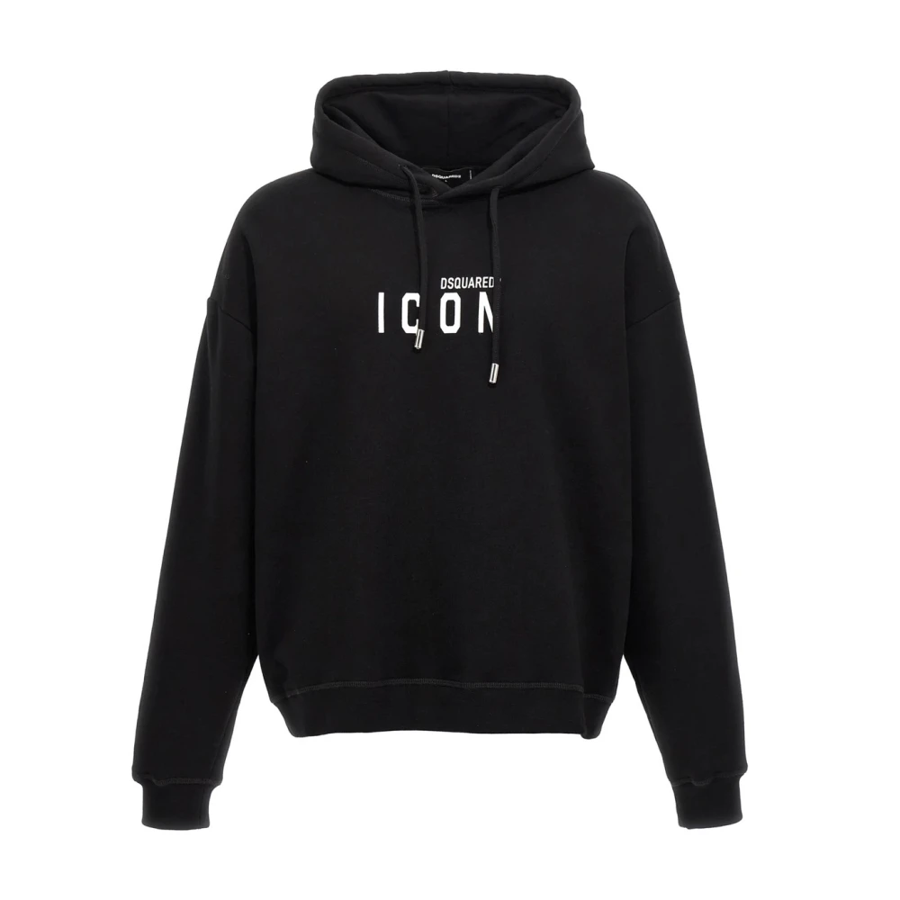 Dsquared2 Relaxed Fit Hoodie met Icon Print Black Heren