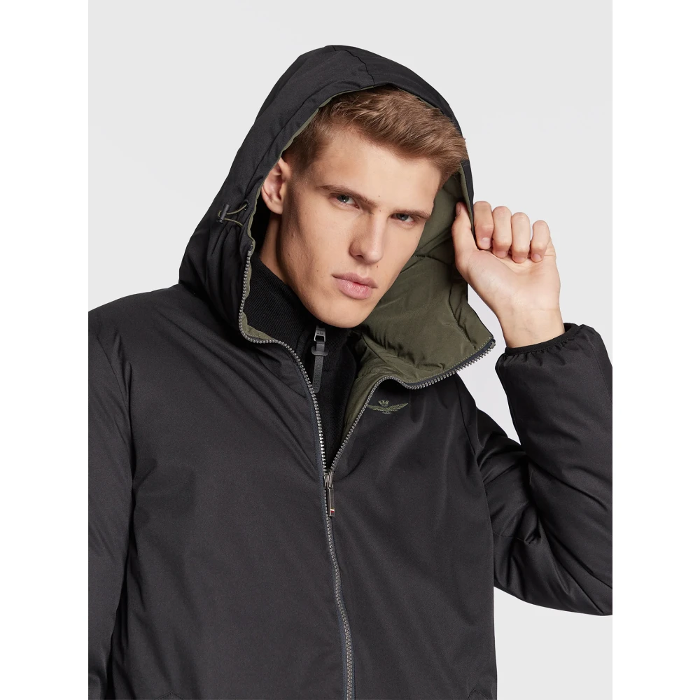 aeronautica militare Omkeerbare parka Black Heren