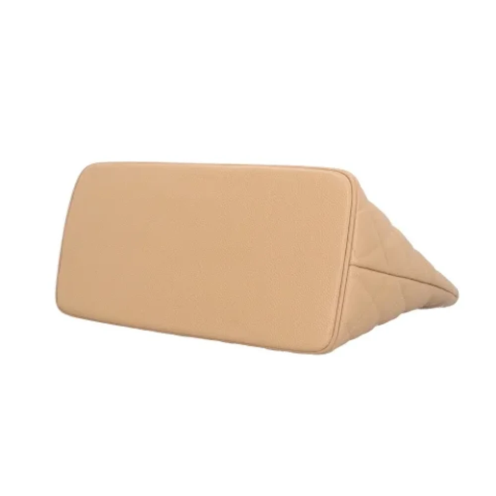 Chanel Vintage Pre-owned Leather chanel-bags Beige Dames