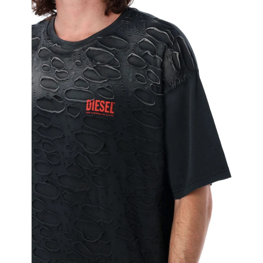 Diesel Zwarte T-Boxt-R29 Crewneck T-Shirt Black Heren