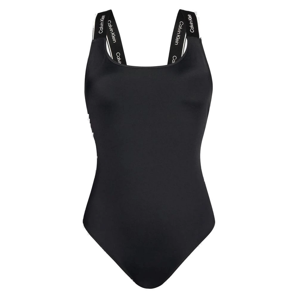 Calvin Klein Zwarte Nylon Badkleding Dames Badpak Black Dames