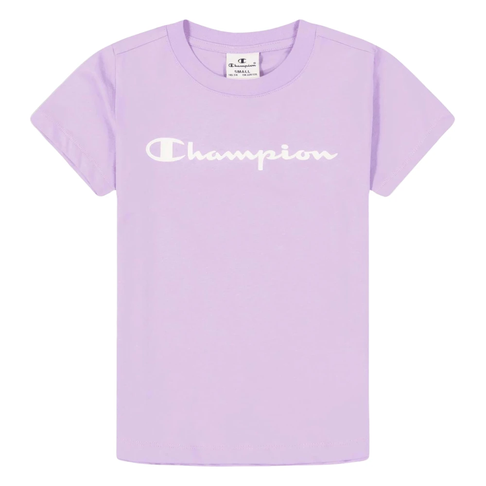 Champion Crewneck T-shirt voor Kinderen Purple Dames