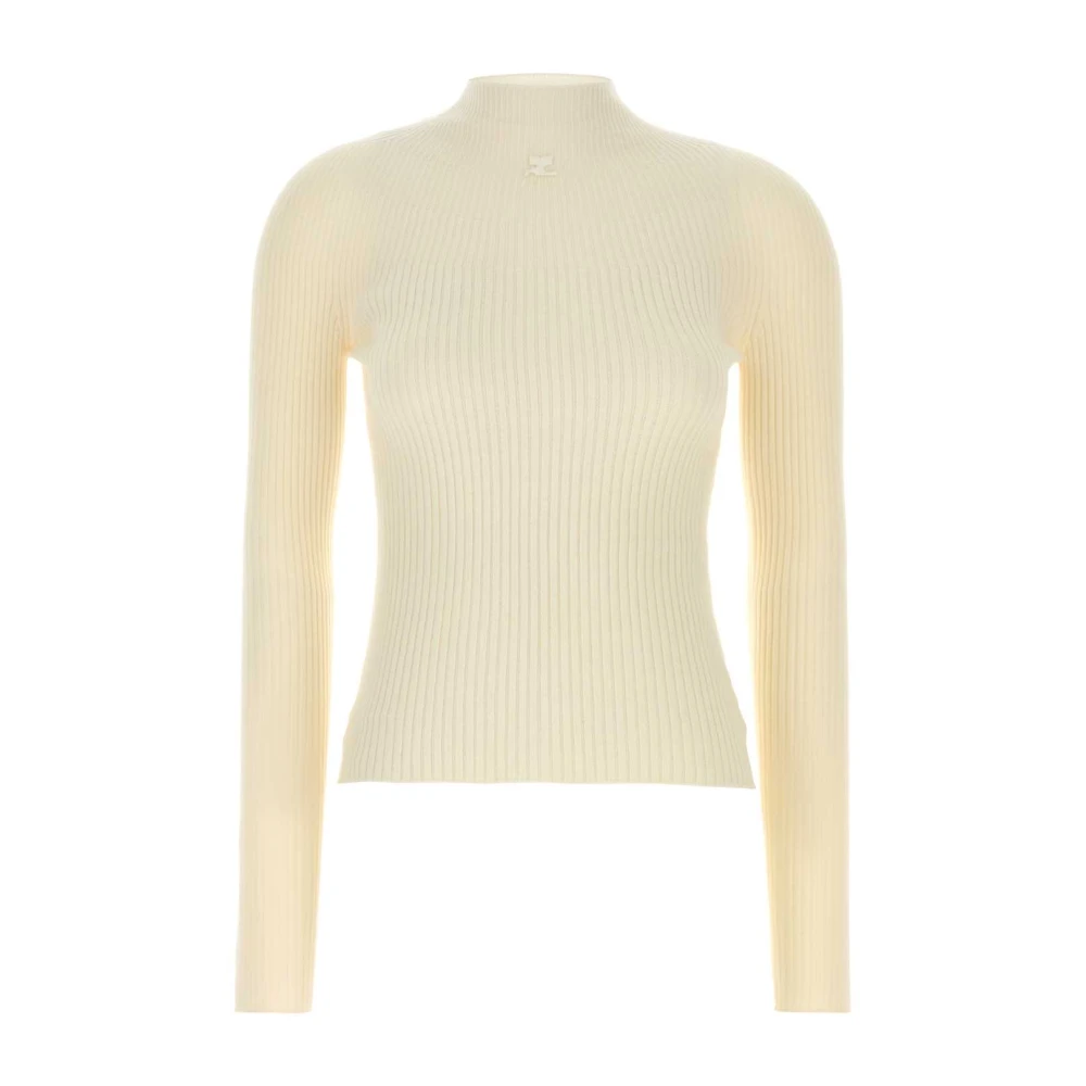 Courrèges Ivoor Katoenmix Trui Beige Dames