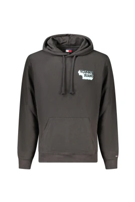 Svart Bomull Herr Tröja Hoodie
