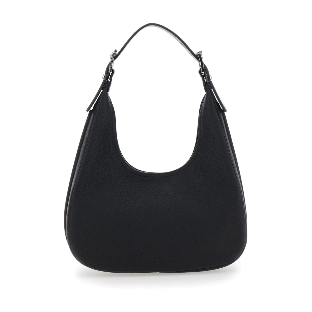 Michael Kors Zwarte schoudertas met logobriefjes Black Dames