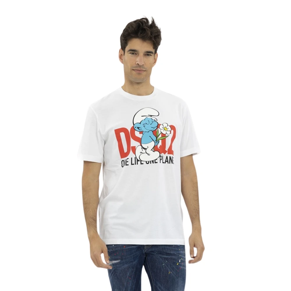 Dsquared2 Smurf Verliefd T-Shirt White Heren