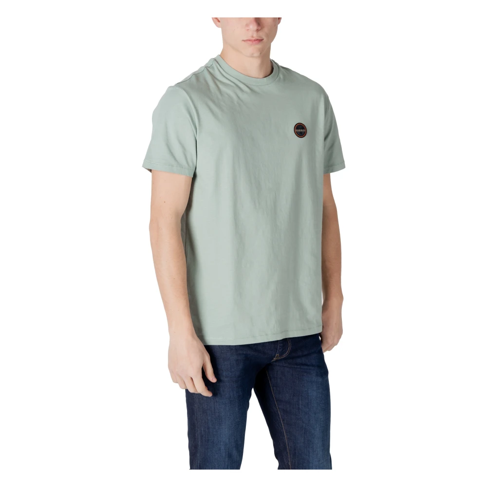 Napapijri Groene Katoenen T-shirt voor Mannen Green Heren